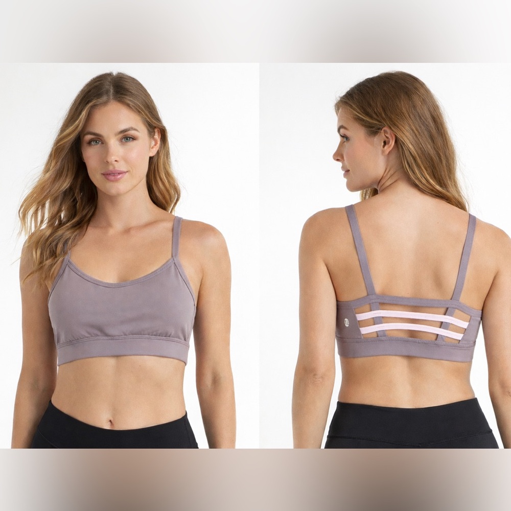 Z by Zella Sports Bra Mauve Strappy Back XS Like New